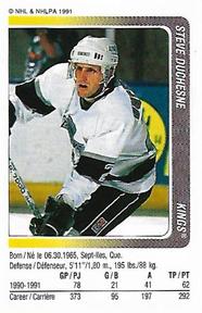 1991-92 Panini Hockey Stickers #80 Steve Duchesne Front