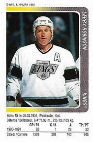1991-92 Panini Hockey Stickers #82 Larry Robinson Front