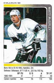 1991-92 Panini Hockey Stickers #84 Marty McSorley Front