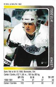 1991-92 Panini Hockey Stickers #85 Todd Elik Front