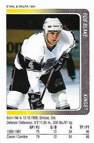 1991-92 Panini Hockey Stickers #86 Rob Blake Front