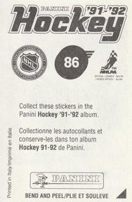 1991-92 Panini Hockey Stickers #86 Rob Blake Back