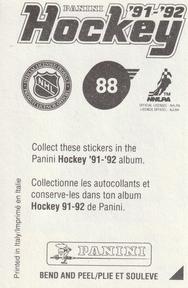 1991-92 Panini Stickers #88 Steve Kasper Back