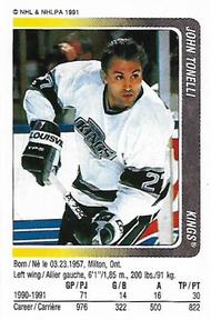 1991-92 Panini Hockey Stickers #90 John Tonelli Front