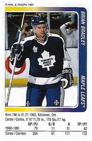 1991-92 Panini Hockey Stickers #93 Brian Bradley Front