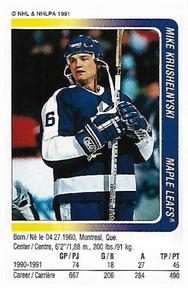 1991-92 Panini Hockey Stickers #97 Mike Krushelnyski Front