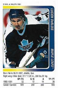 1991-92 Panini Hockey Stickers #100 Lucien DeBlois Front