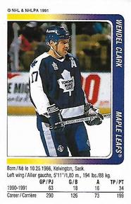 1991-92 Panini Hockey Stickers #102 Wendel Clark Front