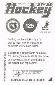1991-92 Panini Hockey Stickers #125 Bill Ranford Back