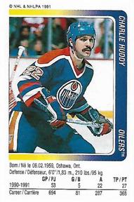 1991-92 Panini Hockey Stickers #129 Charlie Huddy Front