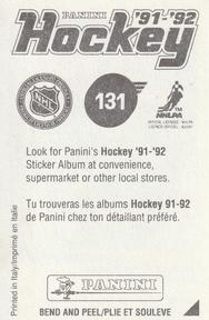 1991-92 Panini Hockey Stickers #131 Kevin Lowe Back