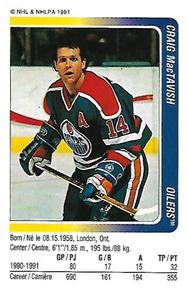 1991-92 Panini Hockey Stickers #132 Craig MacTavish Front