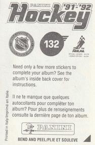1991-92 Panini Hockey Stickers #132 Craig MacTavish Back