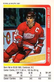 1991-92 Panini Hockey Stickers #134 Steve Yzerman Front