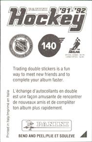 1991-92 Panini Stickers #140 Brent Fedyk Back