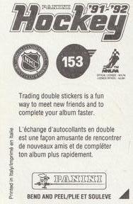 1991-92 Panini Hockey Stickers #153 Calgary Flames Logo Back