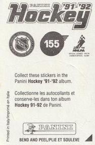 1991-92 Panini Hockey Stickers #155 Los Angeles Kings Logo Back