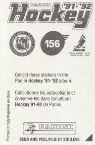 1991-92 Panini Hockey Stickers #156 San Jose Sharks Logo Back