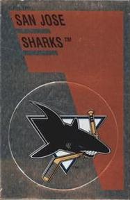 1991-92 Panini Hockey Stickers #156 San Jose Sharks Logo Front