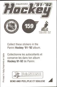 1991-92 Panini Hockey Stickers #159 Boston Bruins Logo Back