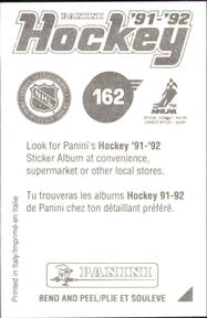 1991-92 Panini Hockey Stickers #162 Montreal Canadiens Logo Back