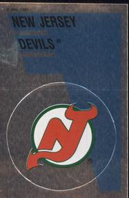 1991-92 Panini Hockey Stickers #164 New Jersey Devils Logo Front