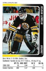 1991-92 Panini Hockey Stickers #172 Rejean Lemelin Front