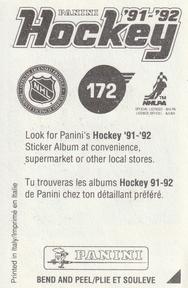 1991-92 Panini Hockey Stickers #172 Rejean Lemelin Back
