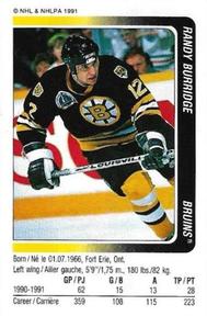 1991-92 Panini Hockey Stickers #174 Randy Burridge Front