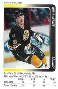 1991-92 Panini Hockey Stickers #177 Bob Sweeney Front