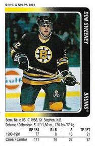 1991-92 Panini Hockey Stickers #180 Don Sweeney Front