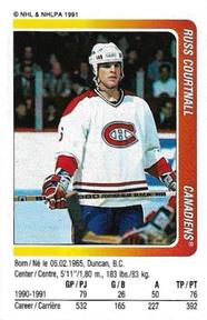 1991-92 Panini Hockey Stickers #186 Russ Courtnall Front