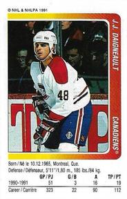 1991-92 Panini Hockey Stickers #192 J.J. Daigneault Front