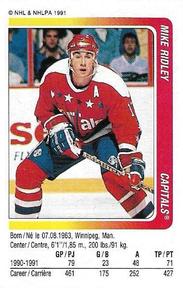 1991-92 Panini Hockey Stickers #199 Mike Ridley Front
