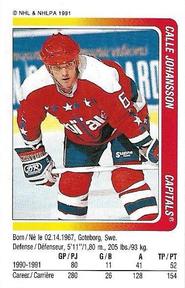 1991-92 Panini Hockey Stickers #205 Calle Johansson Front