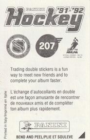 1991-92 Panini Hockey Stickers #207 Dino Ciccarelli Back