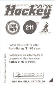 1991-92 Panini Stickers #211 Stephen Leach Back