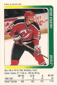1991-92 Panini Hockey Stickers #220 Peter Stastny Front