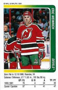 1991-92 Panini Hockey Stickers #223 Eric Weinrich Front