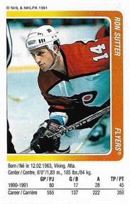 1991-92 Panini Hockey Stickers #233 Ron Sutter Front