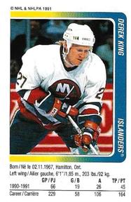 1991-92 Panini Hockey Stickers #247 Derek King Front