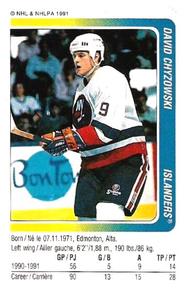 1991-92 Panini Hockey Stickers #253 Dave Chyzowski Front