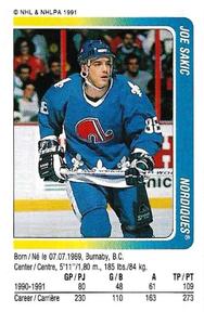 1991-92 Panini Hockey Stickers #257 Joe Sakic Front