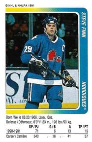 1991-92 Panini Hockey Stickers #261 Steven Finn Front