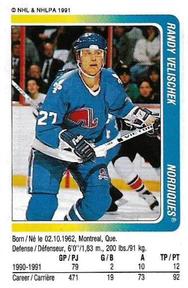 1991-92 Panini Hockey Stickers #265 Randy Velischek Front