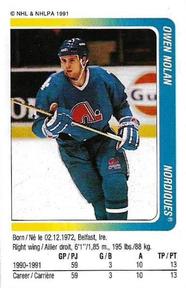 1991-92 Panini Hockey Stickers #266 Owen Nolan Front