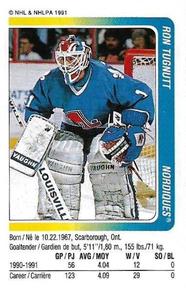 1991-92 Panini Hockey Stickers #267 Ron Tugnutt Front