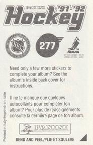 1991-92 Panini Hockey Stickers #277 Ulf Samuelsson Back