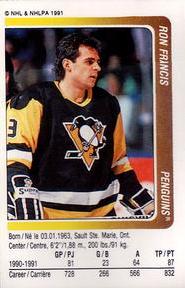 1991-92 Panini Hockey Stickers #281 Ron Francis Front