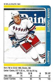 1991-92 Panini Hockey Stickers #285 Darren Turcotte Front